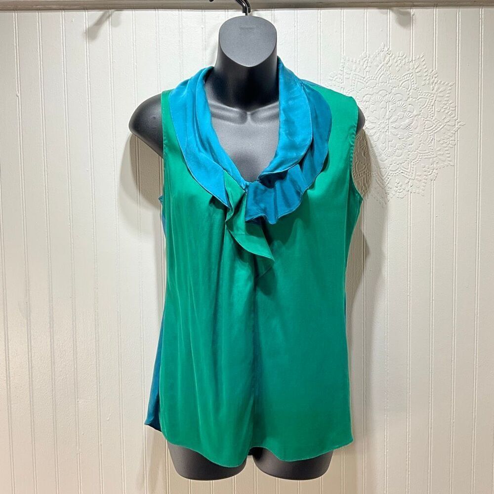 ELIE TAHARI Silk Sleeveless Blouse